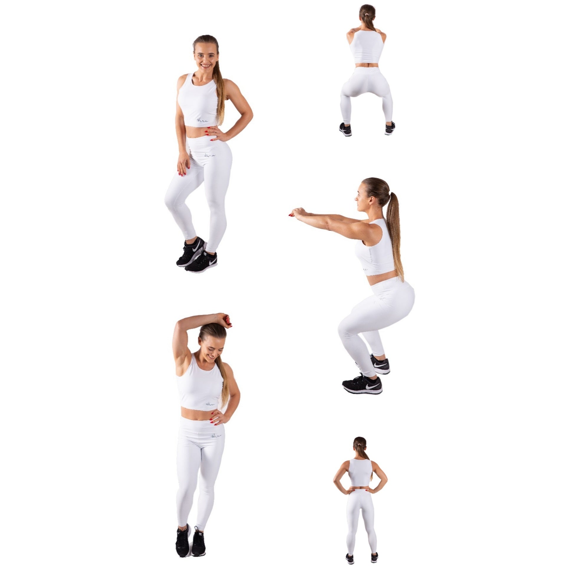Tall Girl Battle Leggings - White – Hera Fitness NZ